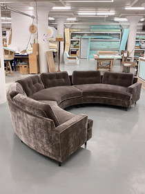 Round sectional group seating brown-210-xxx